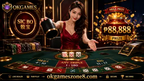 OKGAMES live casino mobile close-up with dealer, cards, timing cue, and waiting table controls