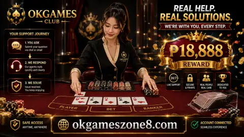 Final OKGAMES live casino table scene leading back toward the midnight gaming lobby and account routes